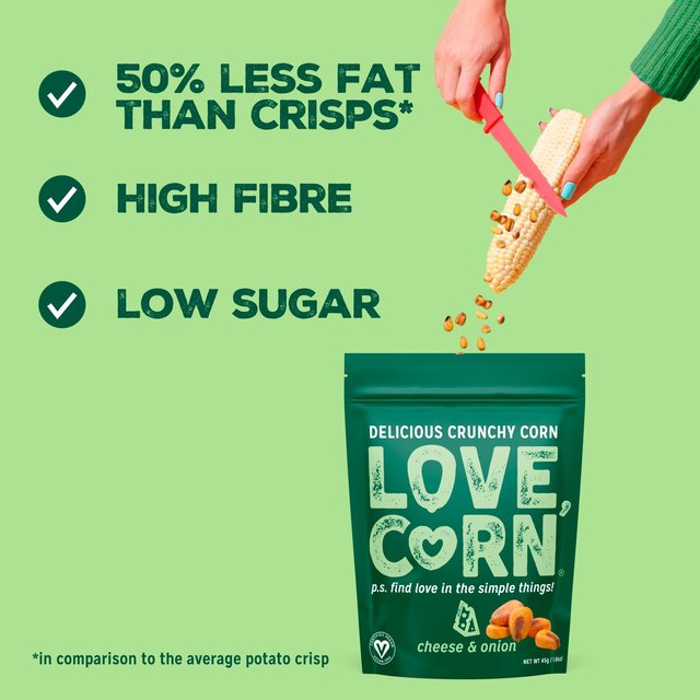 LOVE CORN Cheese & Onion Crunchy Corn   115g GOODS M&S   