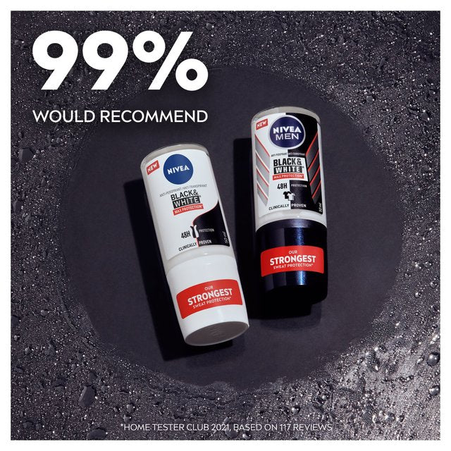 NIVEA Black & White Max Protect Anti-Perspirant Deodorant Roll-On    50ml