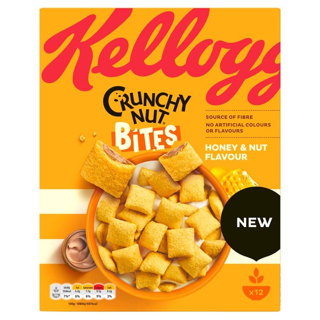 Kellogg's Crunchy Nut Bites Honey & Nut Flavour Breakfast Cereal    375g GOODS M&S   