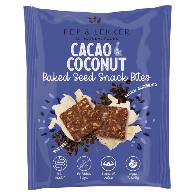 Cacao & Coconut Baked Seed Prebiotic Snack Bites   30g GOODS M&S   