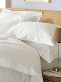 Paoletti White Oxford duvet cover and pillowcase set, imported from the UK