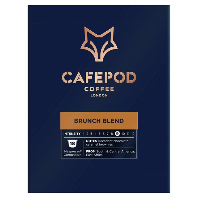 CafePod Brunch Blend Nespresso Compatible Aluminium Coffee Pods   18 per pack GOODS M&S   