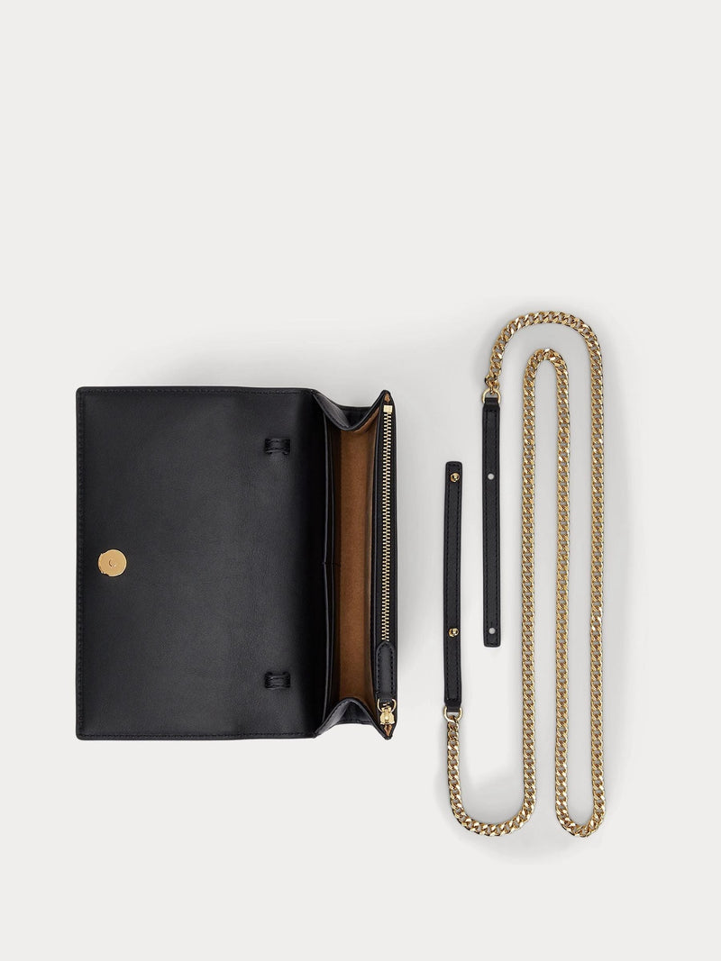 Lauren Ralph Lauren black Adair II chain wallet, imported from the UK