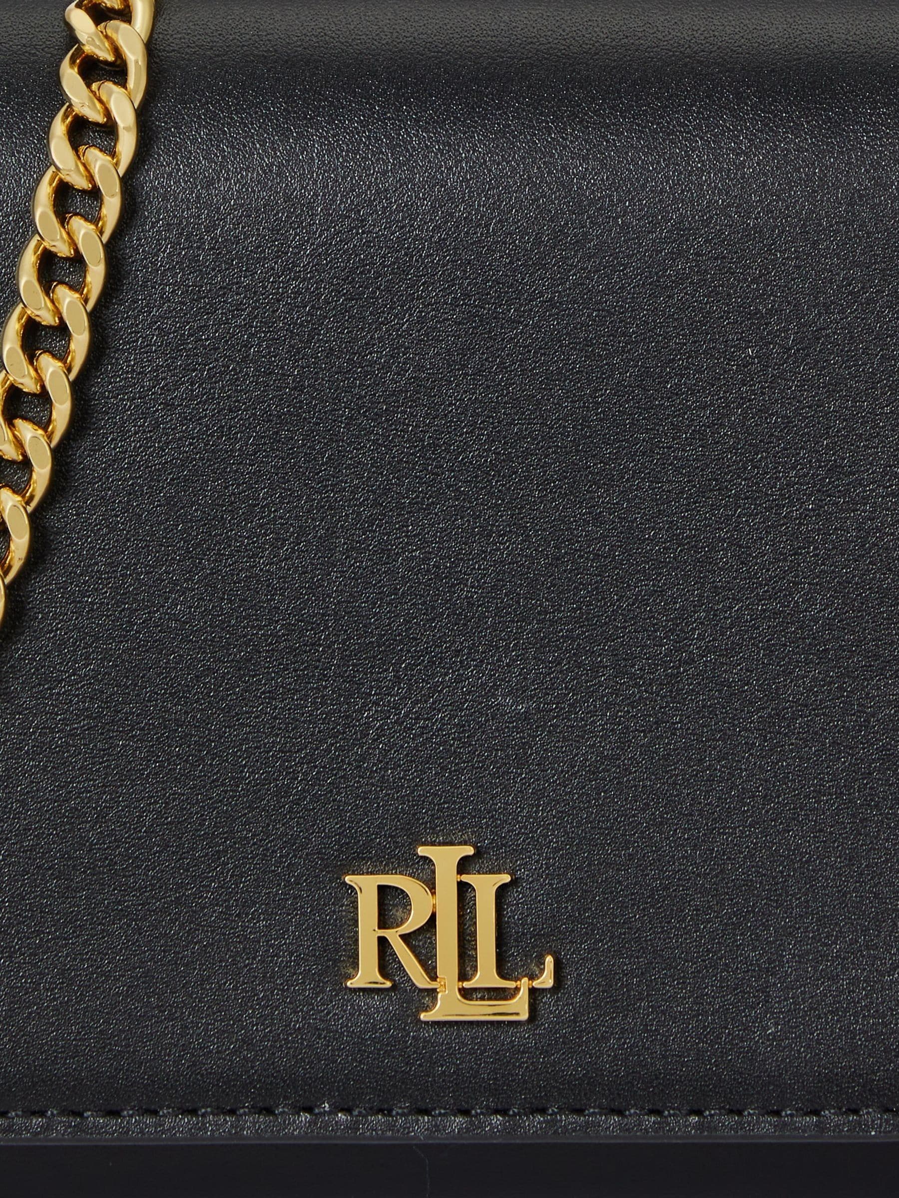 Lauren Ralph Lauren black Adair II chain wallet, imported from the UK