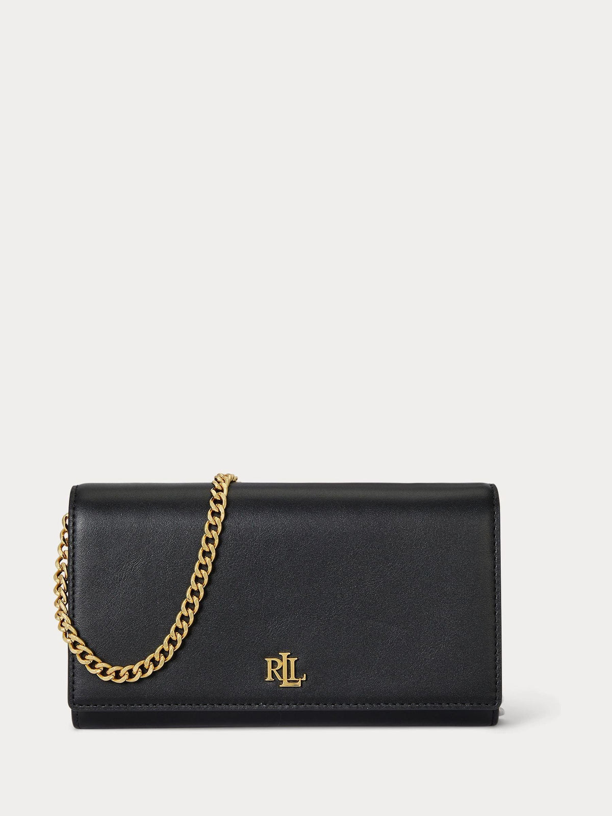 Lauren Ralph Lauren black Adair II chain wallet, imported from the UK