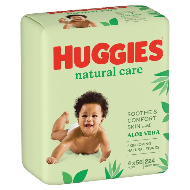 Huggies Natural Care 99% Water Baby Wipes Multipack   4 x 56 per pack GOODS M&S   