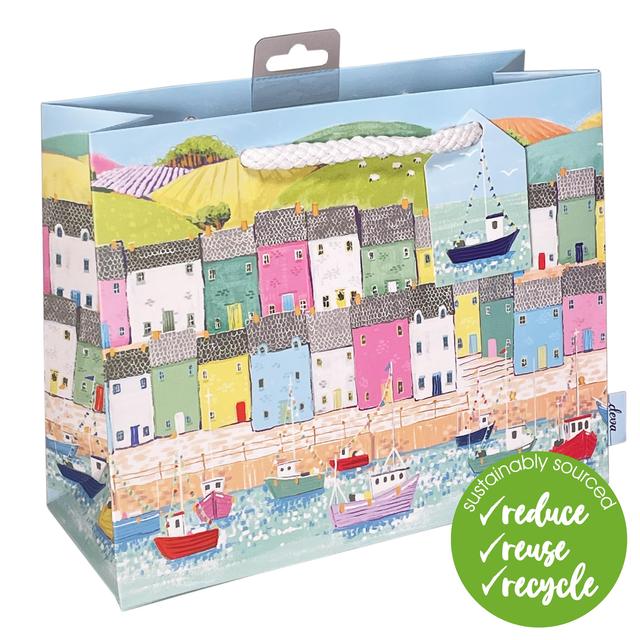 Coastal Cottages Medium Gift Bag GOODS M&S   