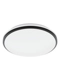 Eglo Pinetto LED ceiling light white plastic and black frame, UK version