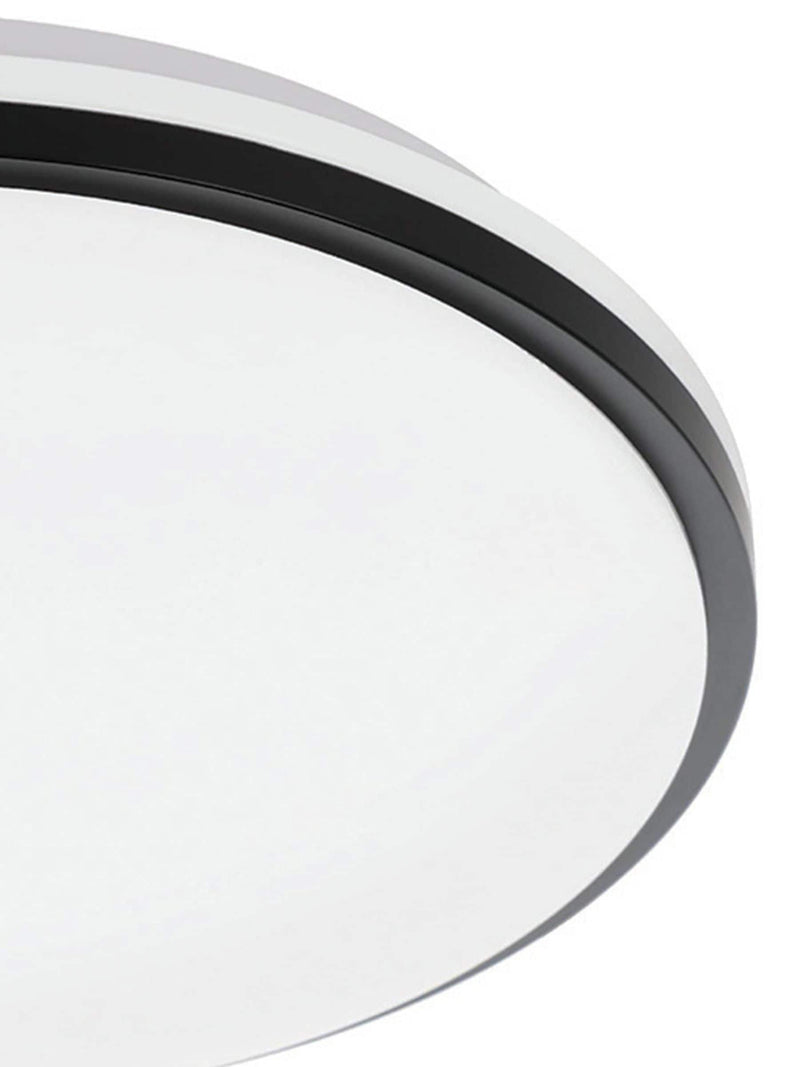 Eglo Pinetto LED ceiling light white plastic and black frame, UK version