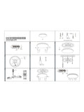 Eglo Pinetto LED ceiling light white plastic and black frame, UK version