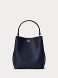 Lauren Ralph Lauren Reese bucket bag crosshatch leather, imported from the UK