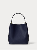 Lauren Ralph Lauren Reese bucket bag crosshatch leather, imported from the UK