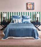 Gingerlily Silk King Duvet Cover Summerhill Blue 220cm x 225cm, UK version