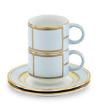 Ginori 1735 Celeste coffee cups set of 2 - British product