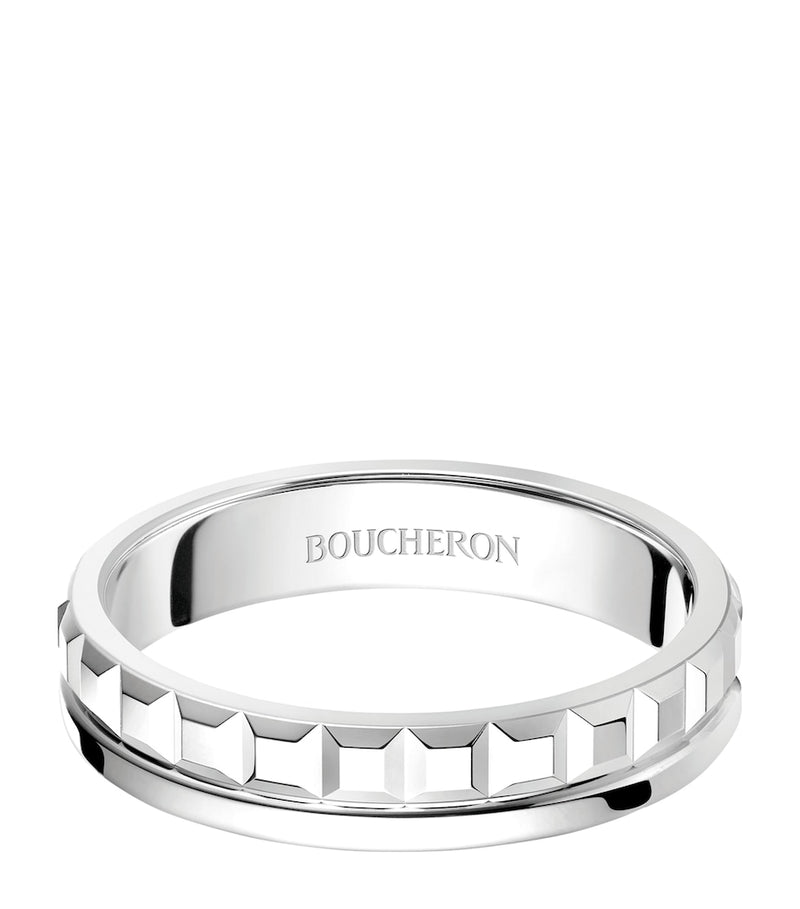 Boucheron Quatre Radiant Edition white gold wedding band (British brand)