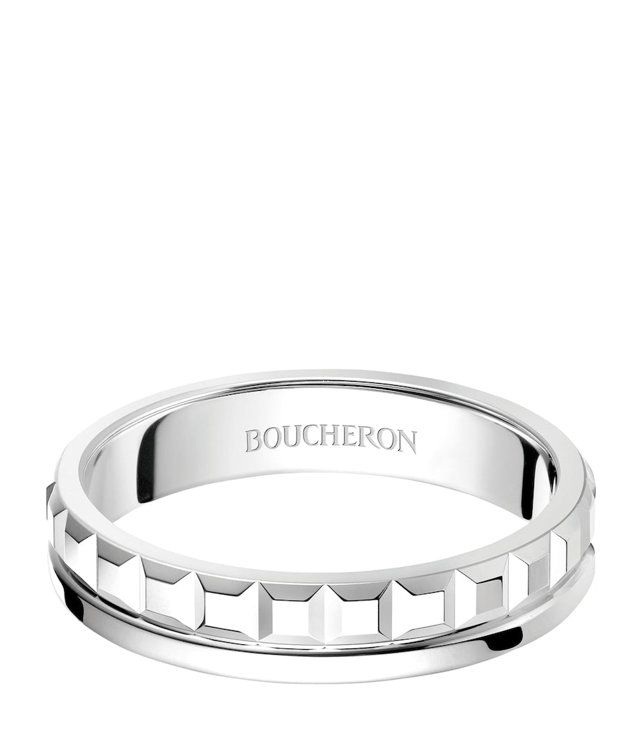 Boucheron Quatre Radiant Edition white gold wedding band (British brand)