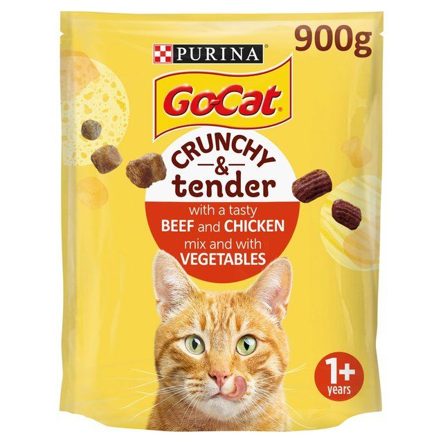 Go-Cat Crunchy & Tender Chicken and Beef Dry Cat Food    900g GOODS M&S   