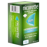 Nicorette Icy White Gum 2 mg 105 Gums (Stop Smoking Aid)   105 per pack GOODS M&S   