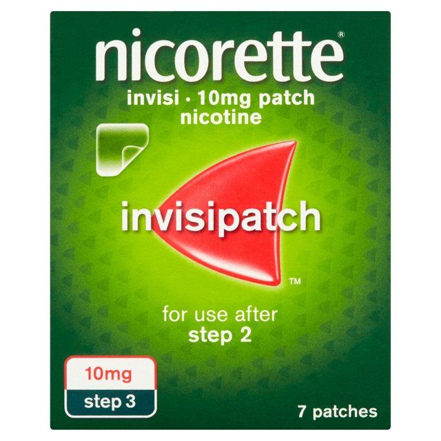 Nicorette InvisiPatch Step 3 10 mg 7 Patches (Stop Smoking Aid)   7 per pack GOODS M&S   