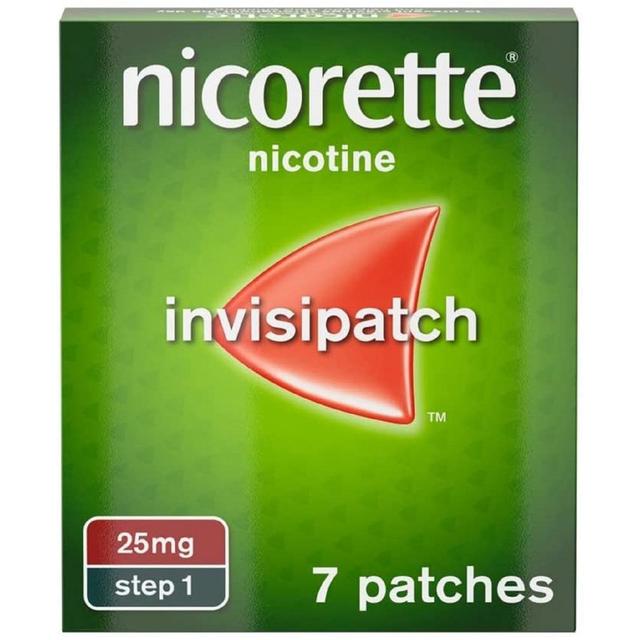 Nicorette Invisi Patch Step 1 25 mg 7 Patches (Stop Smoking Aid)   7 per pack GOODS M&S   