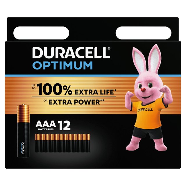 Duracell Optimum AAA Batteries   12 per pack