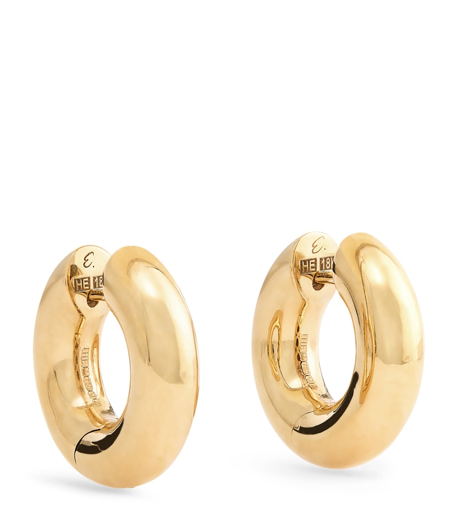 Engelbert yellow gold Absolute Creoles hoop earrings - British product