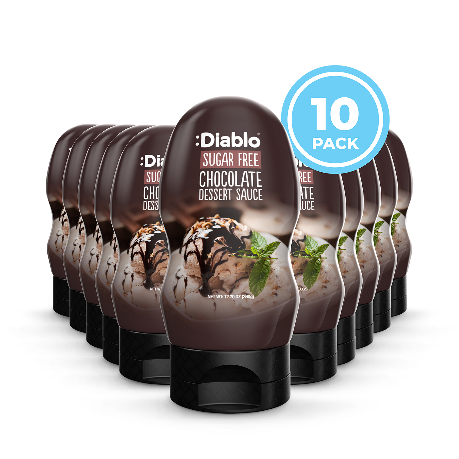 Diablo sugar free chocolate dessert sauce 360g bottle (British brand)