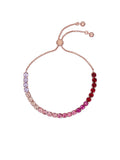 Ted Baker Gold Tone/Red Halle: Mini Crystal Heart Adjustable Bracelet Clear Crystal.