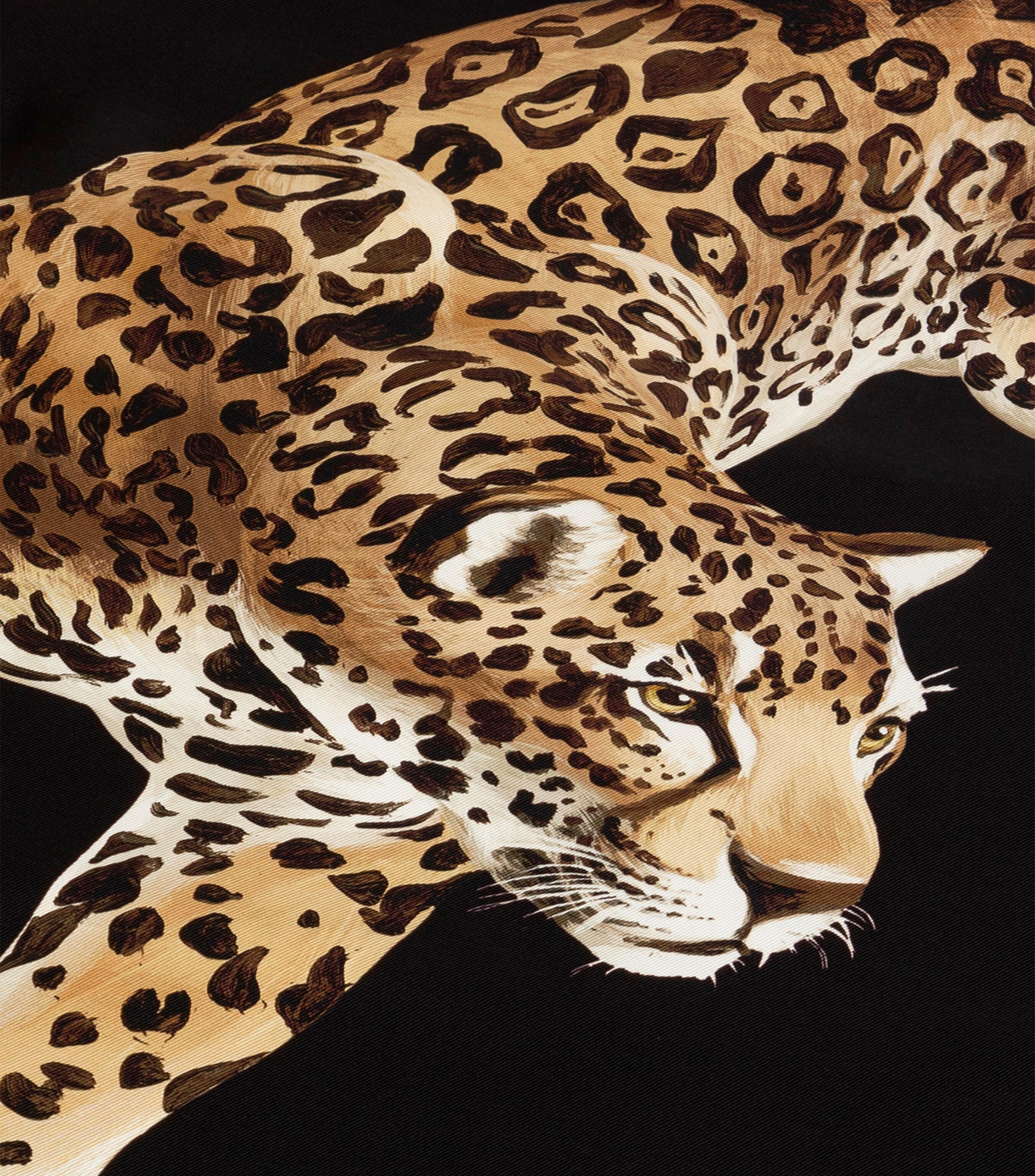 Dolce&Gabbana Casa silk leopard quilted throw 140cm x 180cm - British product