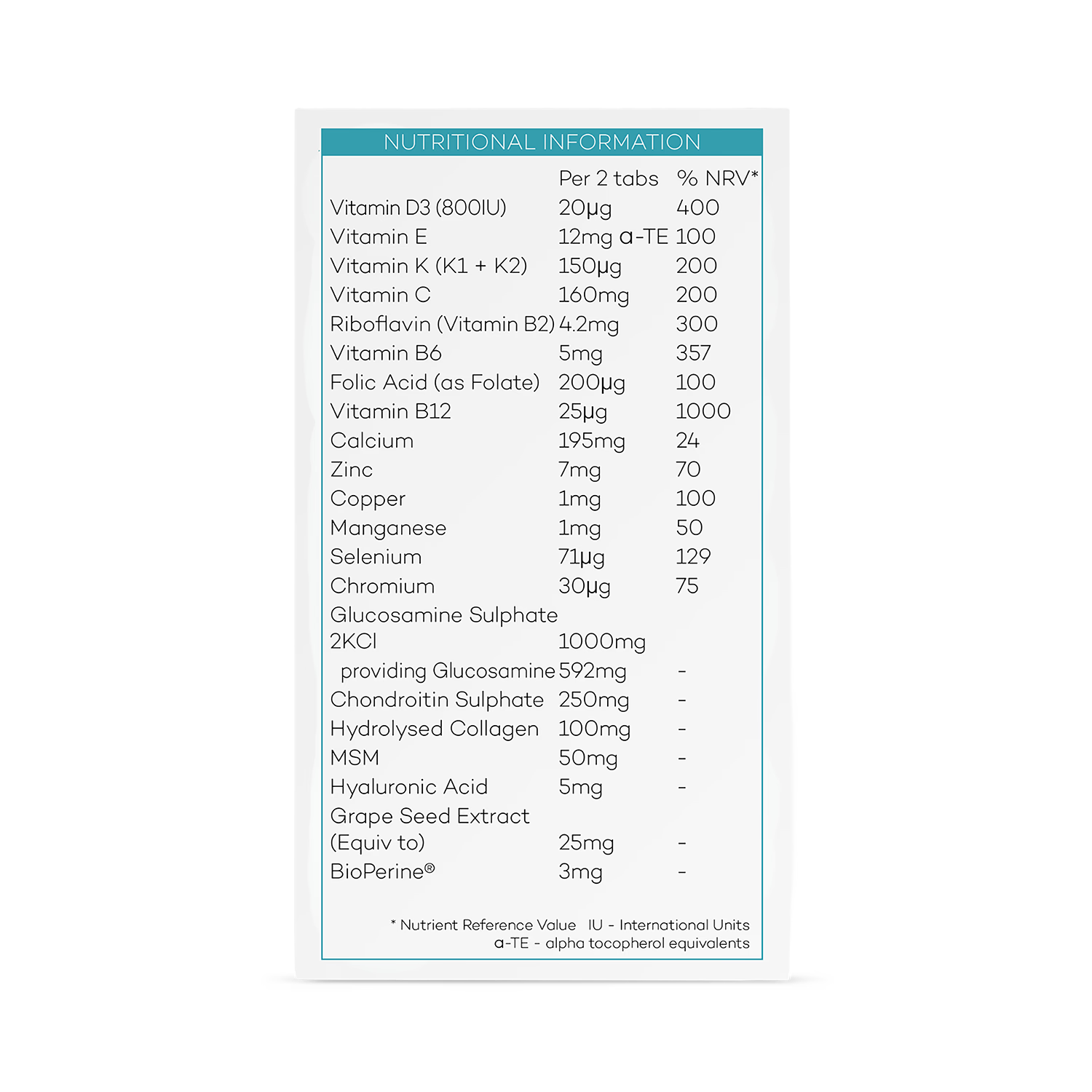 Healthy Joints and Bones supplement - British product