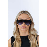 SVNX oversized rounded sunglasses blue black - British product