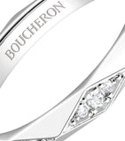 Boucheron platinum diamond Facette wedding band ring UK version