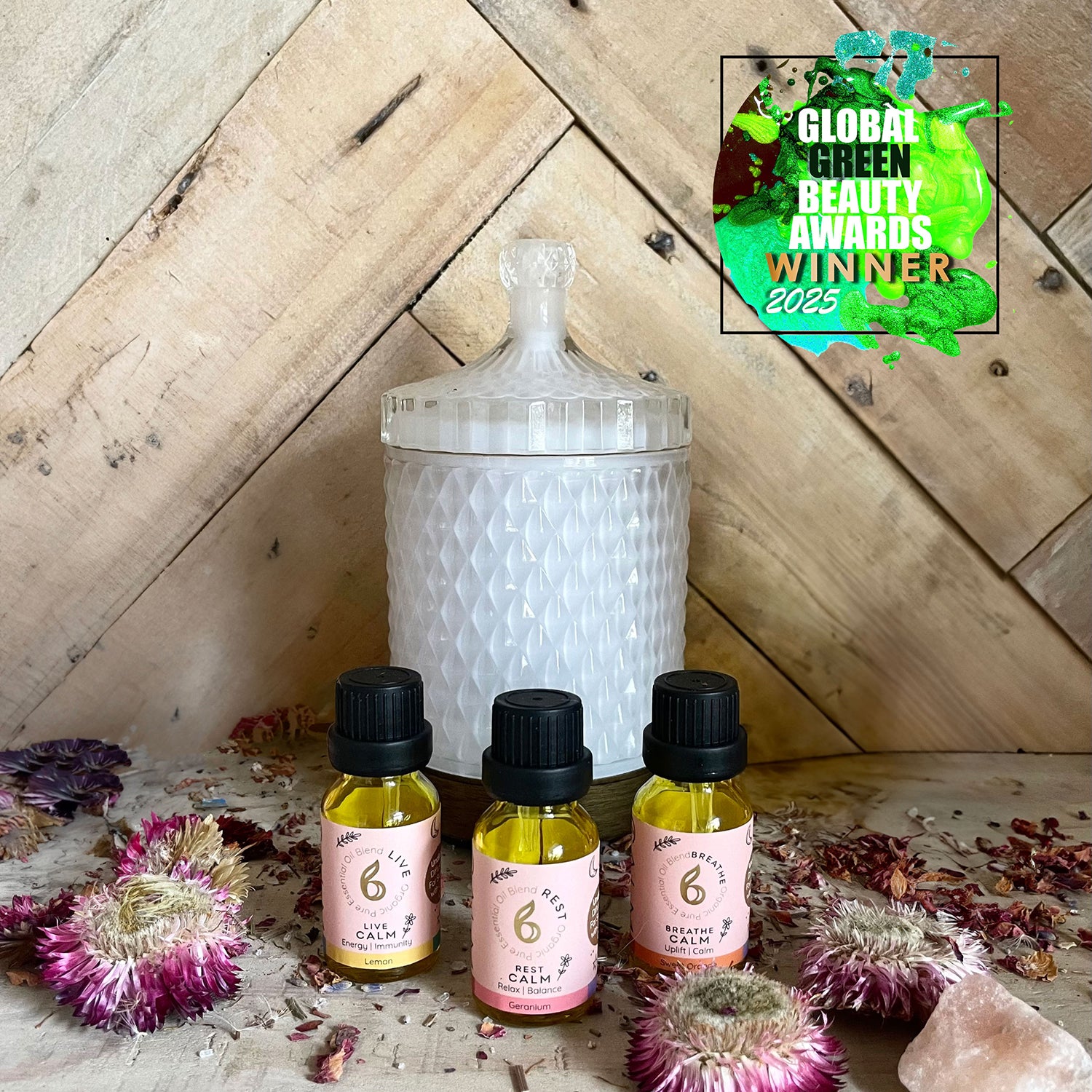 B Calm aroma diffuser set with essential oil blends 3x10ml, imported from the UK