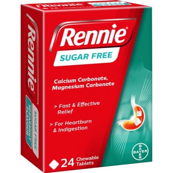 Rennie Antacid Sugar Free Mint 24 Tablets GOODS Superdrug   