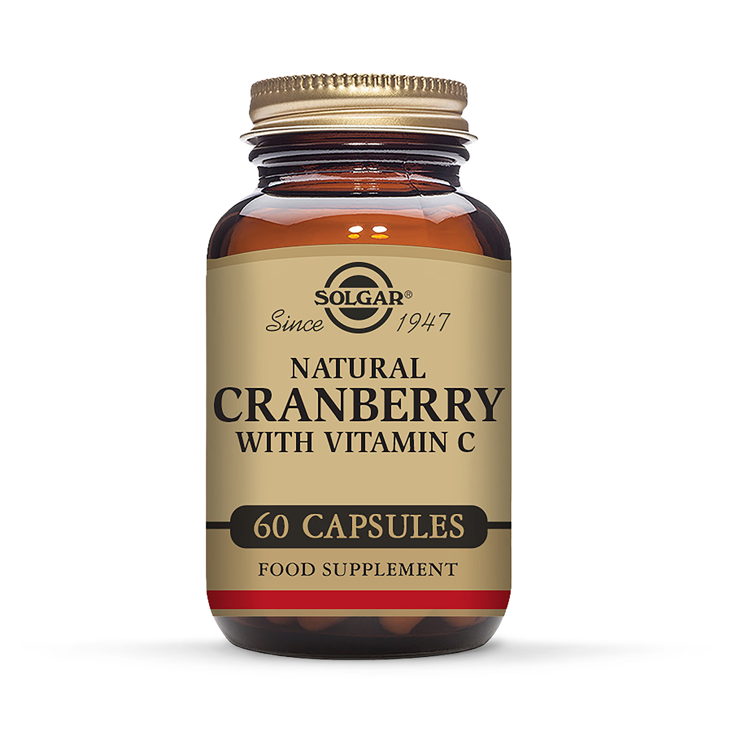 Solgar Natural Cranberry with Vitamin C 60 Vegi Capsules (British brand)