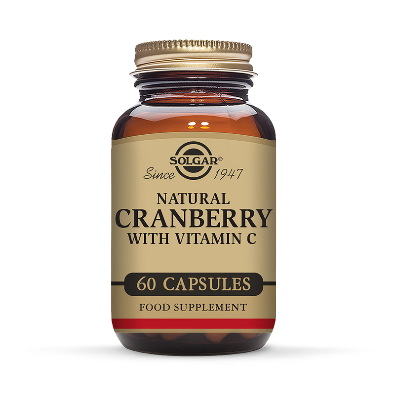 Solgar Natural Cranberry with Vitamin C 60 Vegi Capsules (British brand)