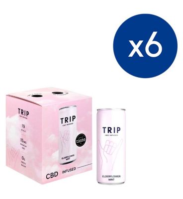 Trip CBD Drink Elderflower Mint - 24 x 250ml Bundle GOODS Boots   