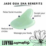 LUVYAH Cosmetics jade gua sha face body massage tool (British brand)