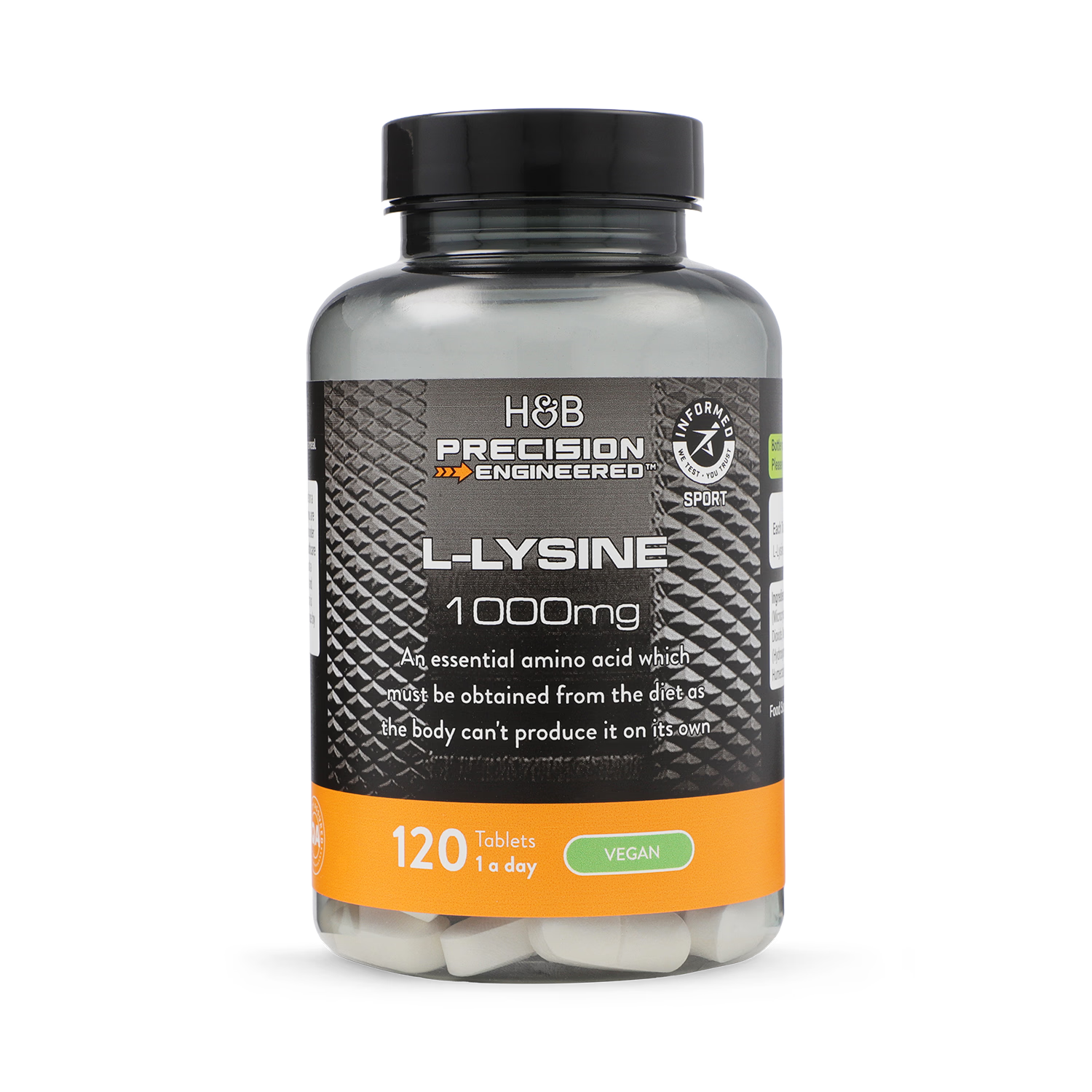 Precision Engineered L-Lysine supplement 1000mg 120 tablets, UK version