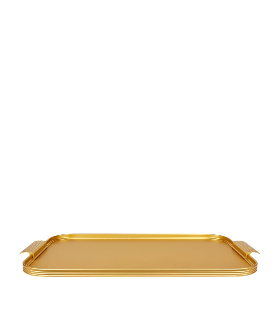 Kaymet Ribbed Serving Tray 46cm made from anodised aluminium, UK version