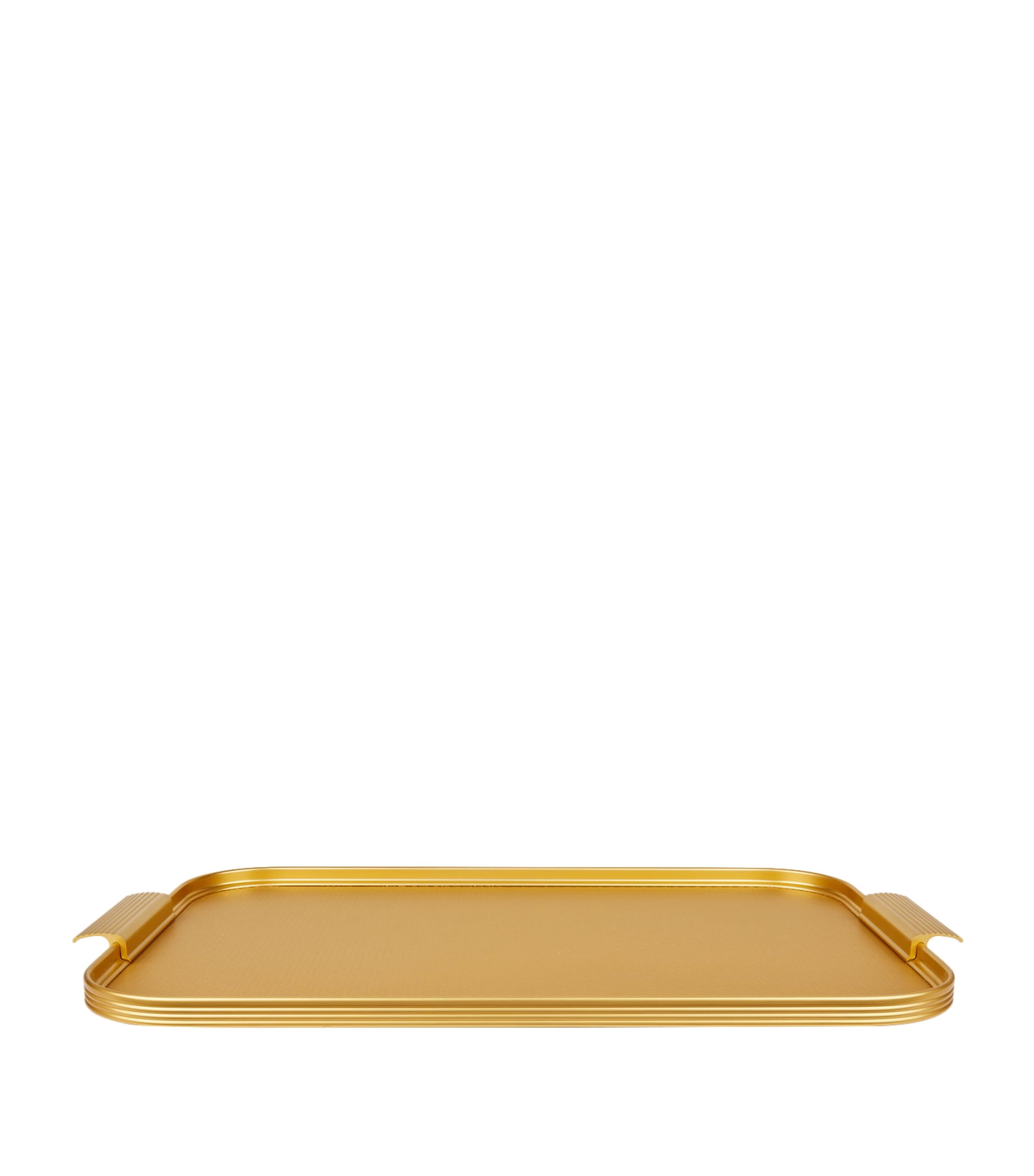 Kaymet Ribbed Serving Tray 46cm made from anodised aluminium, UK version