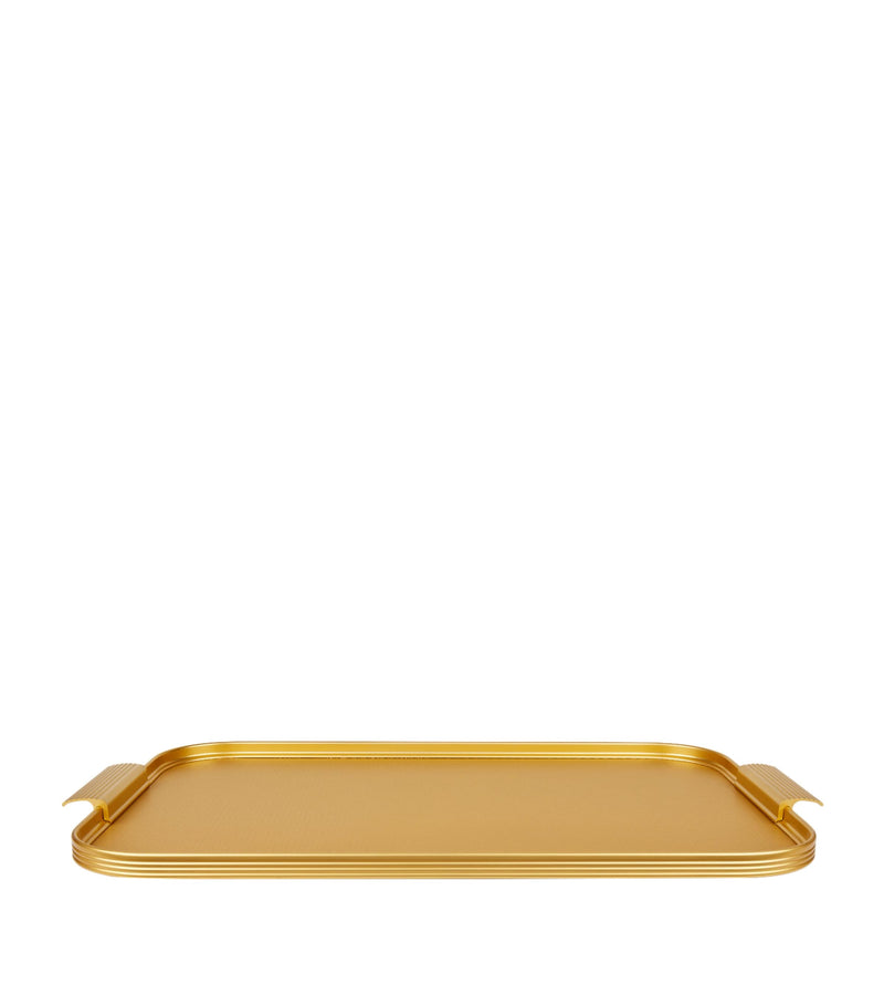 Kaymet Ribbed Serving Tray 46cm made from anodised aluminium, UK version