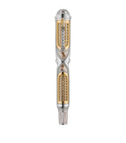 Montegrappa yellow gold Michelangelo rollerball pen with sterling silver barrel, imported from the UK