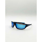 SVNX Thin Racer sunglasses black blue lens TAC, imported from the UK