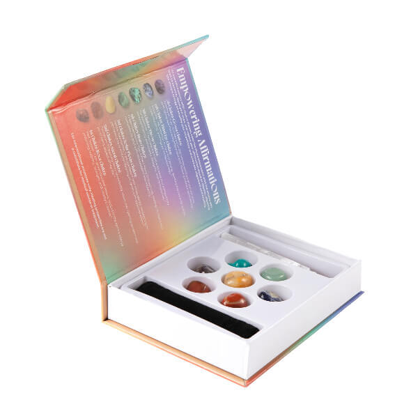 Myga Chakra Stone Set colorful stones for energy balance - British product