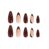 Nail HQ Chocolate Envy almond nails, imported from the UK