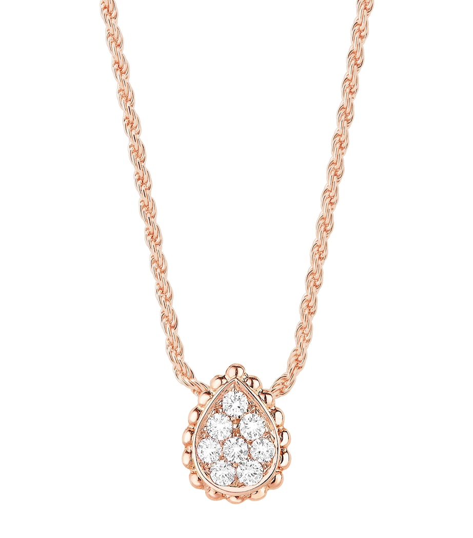 Boucheron Serpent Boheme extra small rose gold diamond necklace - British product