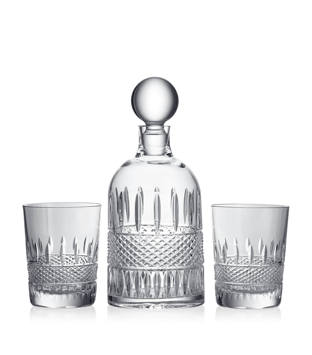 Waterford Crystal Mastercraft Irish Lace decanter set with tumblers (British brand)