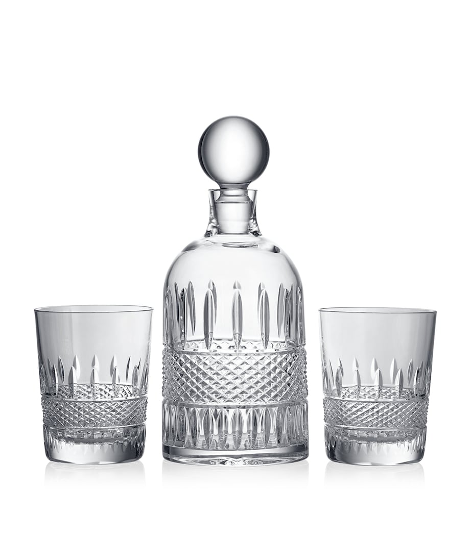 Waterford Crystal Mastercraft Irish Lace decanter set with tumblers (British brand)