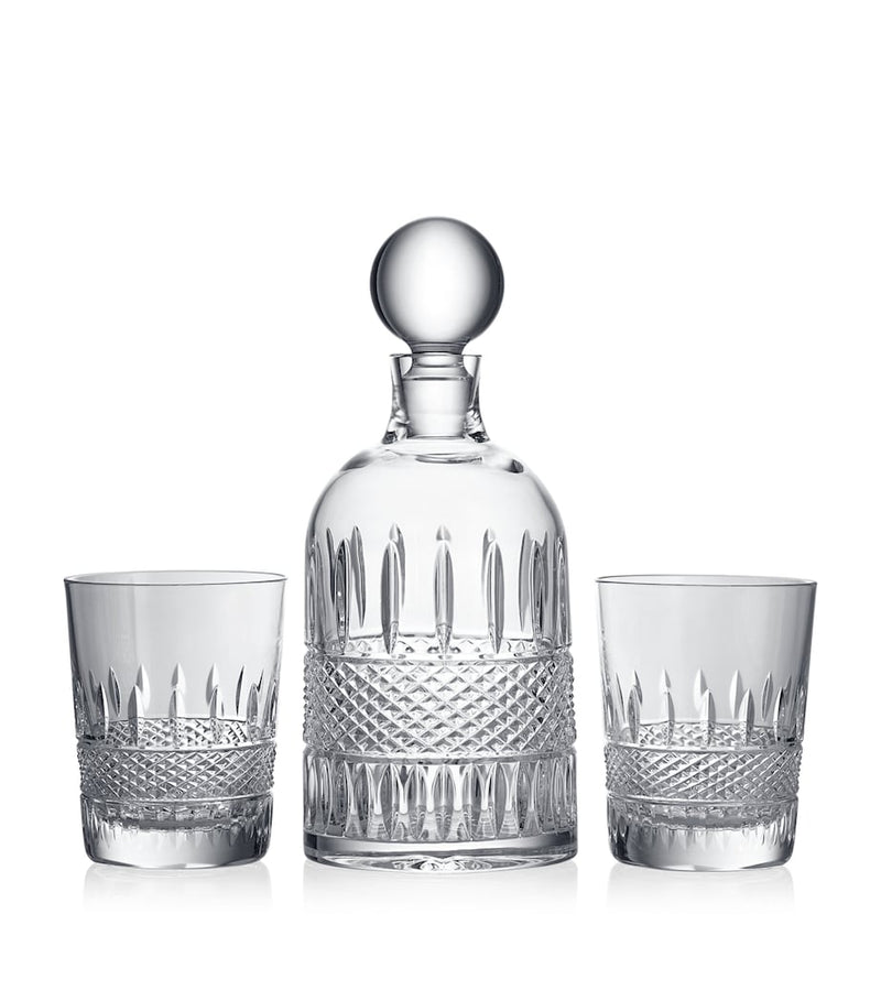 Waterford Crystal Mastercraft Irish Lace decanter set with tumblers (British brand)